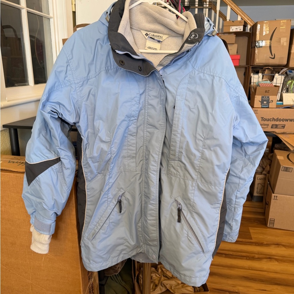 1/2 off 3+ bundle vintage Columbia Sky Blue Hooded Jacket interchange 2pc